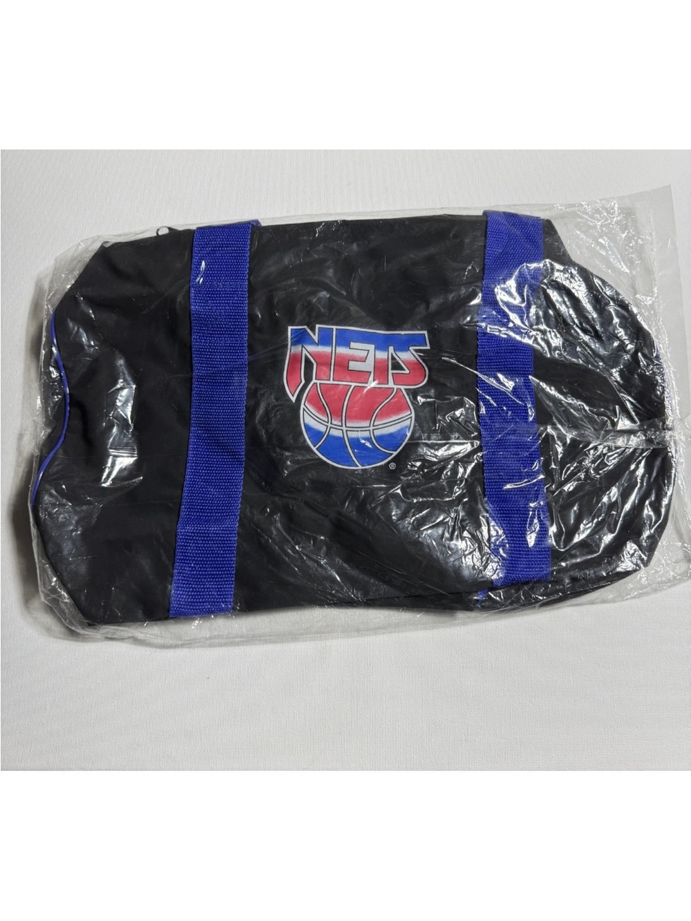 Vintage 90s NBA Brooklyn NJ New Jersey Nets Small Duffel Bag NEW SEALED 16"